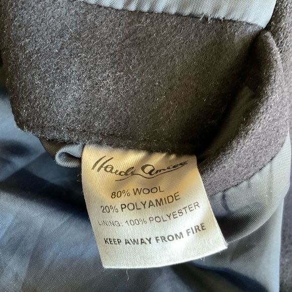 Hardy Amies Men’s Wool Peacoat - Picture 6 of 6